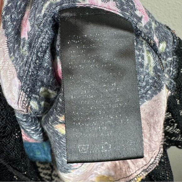 UO Kimchi Blue Mae Patchwork Dress Multicolor Lace Trim Spaghetti Strap Small - Picture 9 of 9